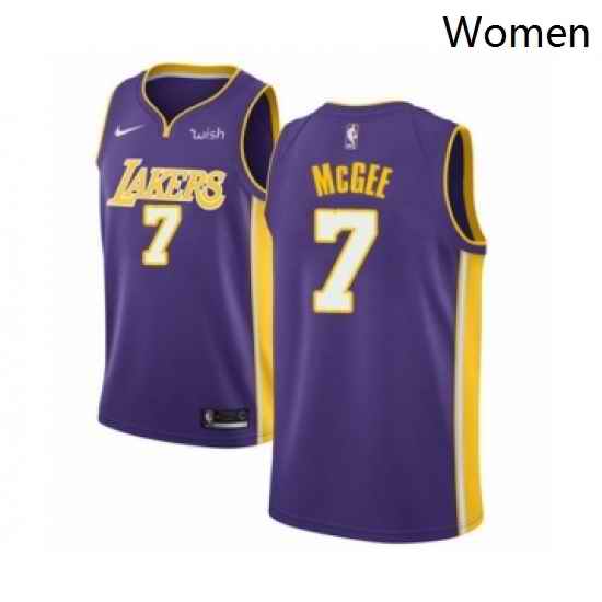 Womens Los Angeles Lakers 1 JaVale McGee Authentic Purple Basketball Jersey Statement Edition